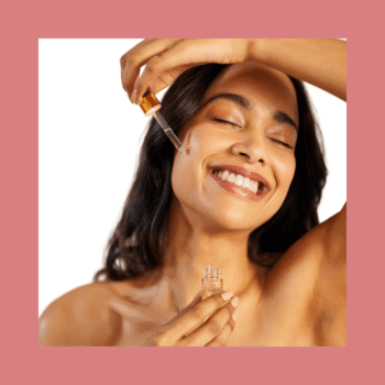 Woman receiving a glowing summer facial treatment at Laser Clinic, with a promotion of up to 25% off on clean, hydrate, and brighten skincare offers.